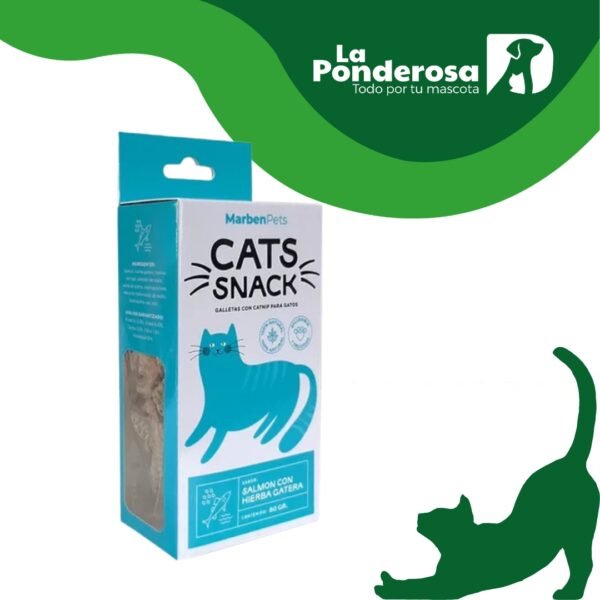 Galleta Cats Snack SALMON - HIERBA GATERA 80gr