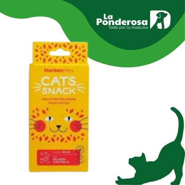 Galleta Cats Snack SALMON - POLLO 80 Gramos